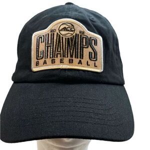 NWT Black NC Tarheels 2022 ACC Baseball Conf Tournament Champs Hat Adjustable